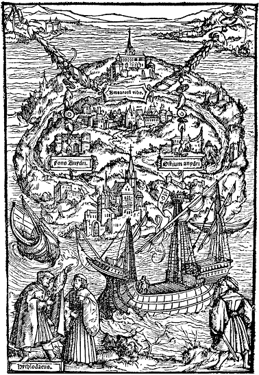 map of Thomas Moore's Utopia